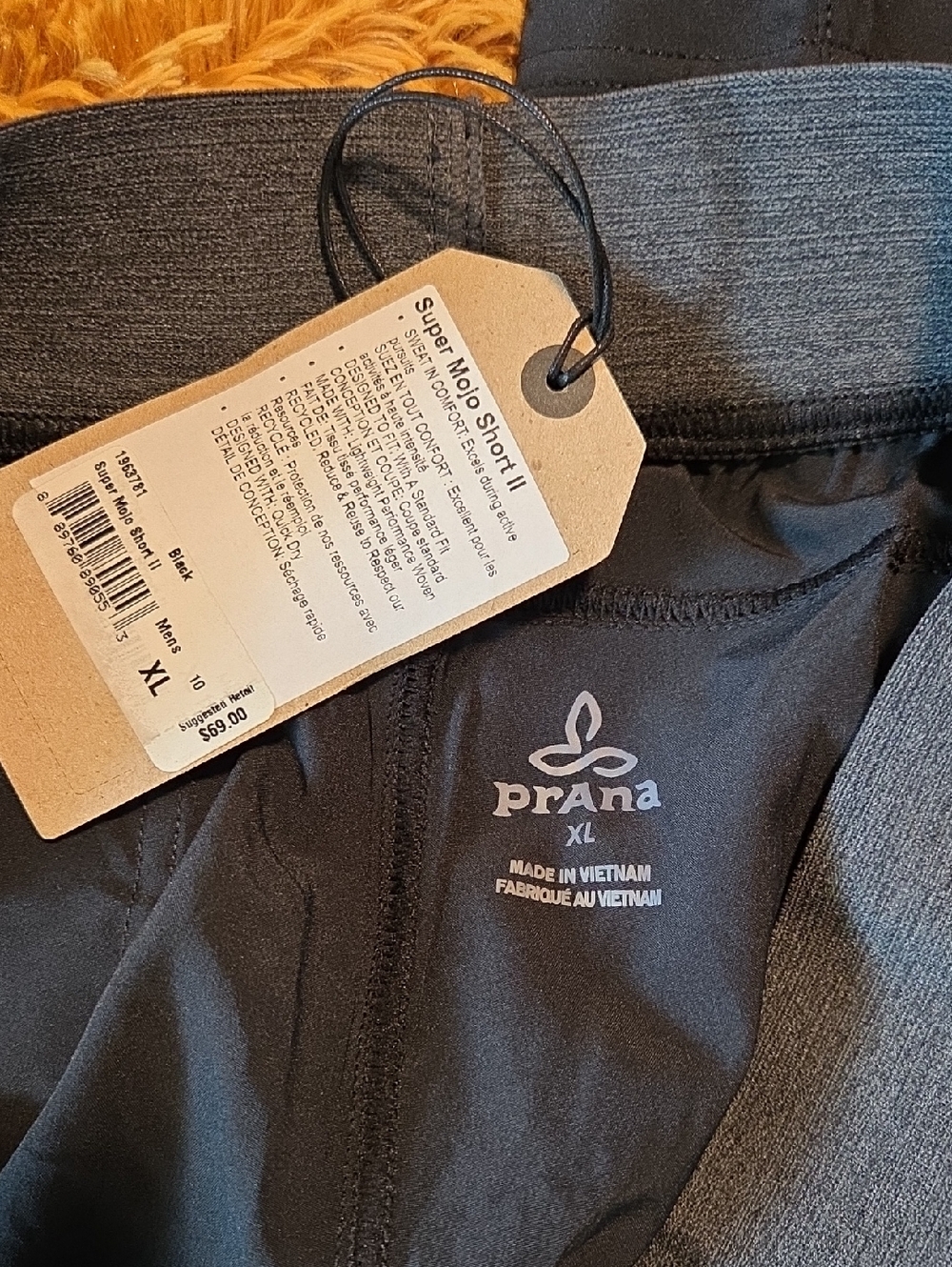 Prana Black Men's Super Mojo Short II - Picture 2 of 6